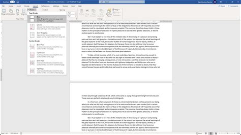 Set Page Breaks in Word- Tutorial and Instructions