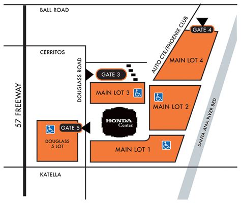 Honda Center Parking Map - America Map