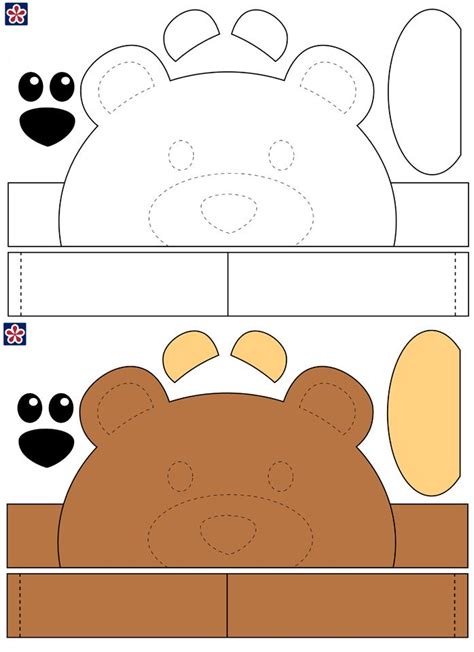 Free Printable Bear Crown for Kids | Bear crafts preschool, Teddy bear crafts, Crown for kids