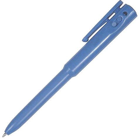 Metal Detectable Retractable Pen, Blue Body, Black Ink