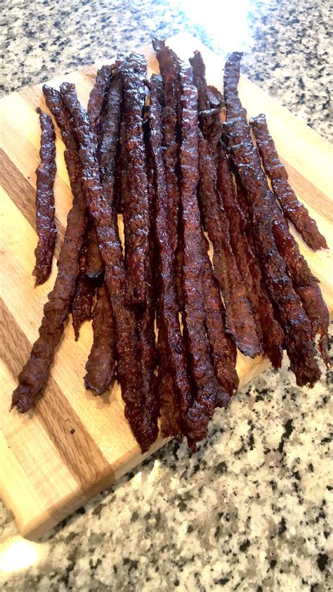 FOOD VILLE: [homemade] smoked venison sticks over applewood