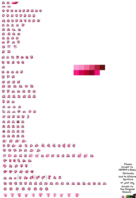 Basic Kirby Sprite Sheet (V.2) by Cosmetic-KMD on DeviantArt