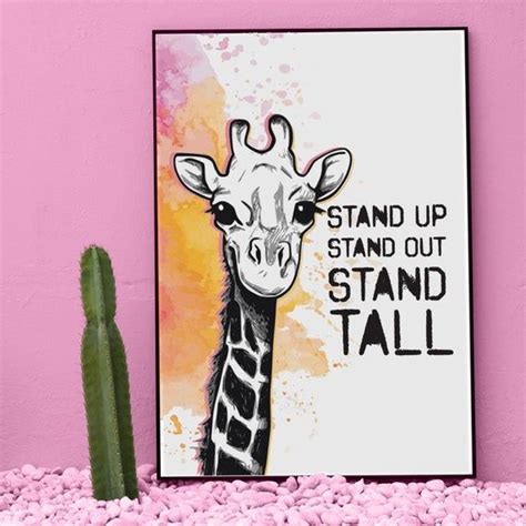 Giraffe Print inspirational quote print nursery print fun | Etsy in ...