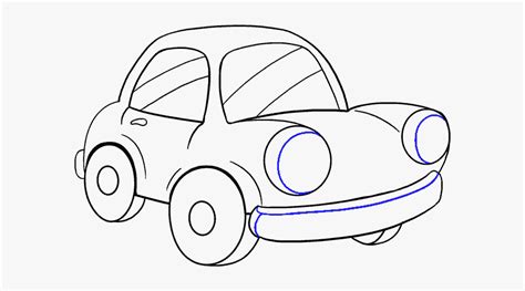 How To Draw Cartoon Car - Drawing Cartoon Toy Car, HD Png Download ...