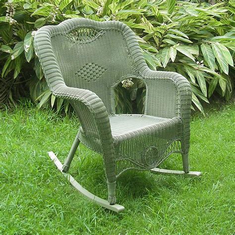 International Caravan 3195-AM Resin Wicker Indoor-Outdoor Rocker ...