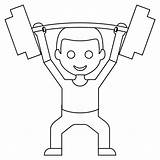 Person Lifting Weights coloring page  ColouringPages sketch template