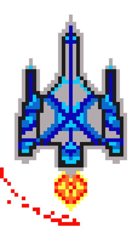 Spaceship Pixel Art Transparent