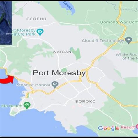 Map of Port Moresby City | Download Scientific Diagram