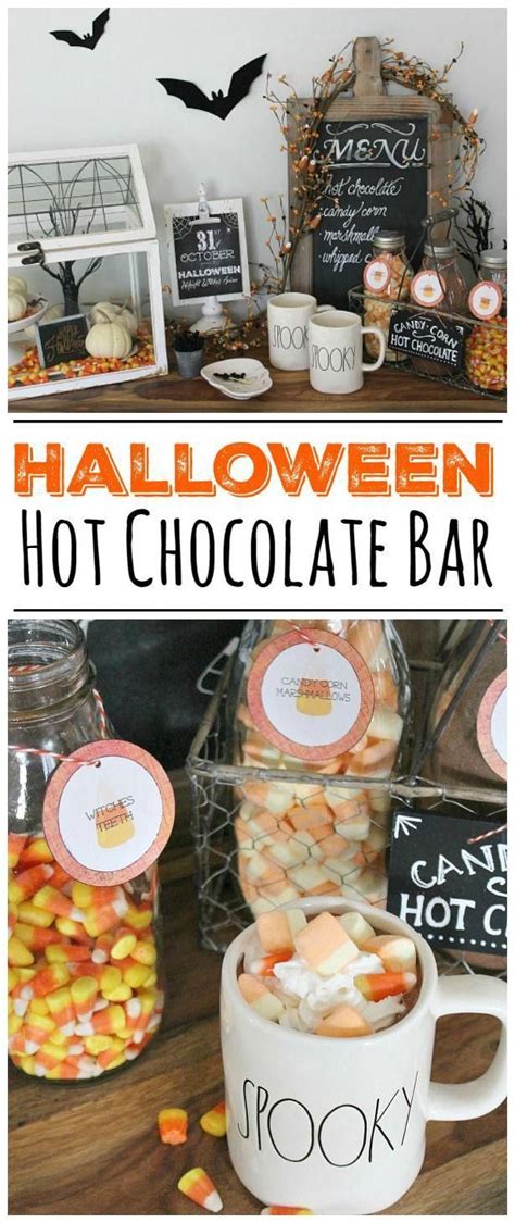 Halloween Hot Chocolate Bar | Hot chocolate bars, Halloween treats, Halloween sleepover