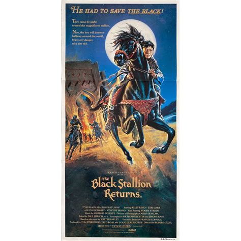 THE BLACK STALLION RETURNS Australian Movie Poster - 13x30 in. - 1983