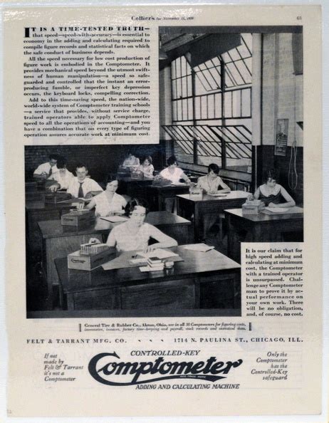 Comptometer Advertisement