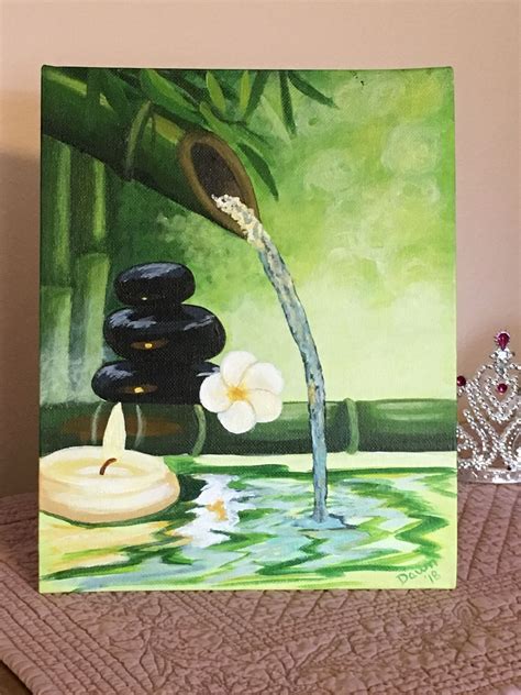 Acrylic zen painting Simple Canvas Paintings, Painting Canvases, Diy ...