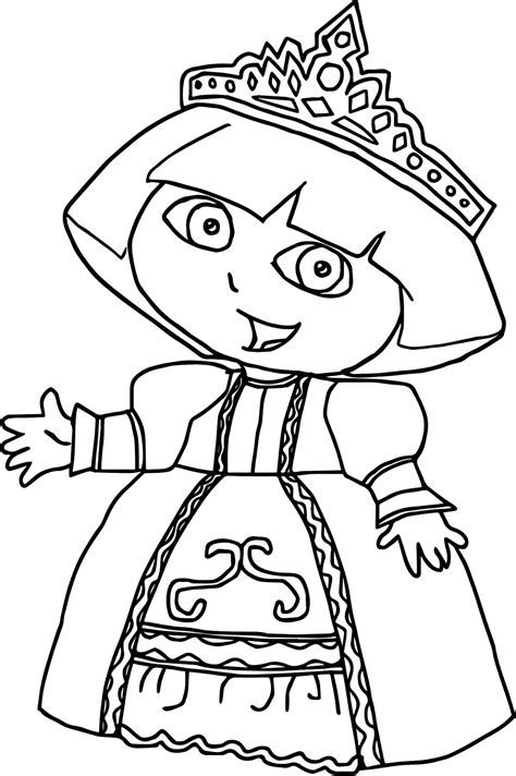 Princess Dora Coloring Pages at GetColorings.com | Free printable colorings pages to print and color