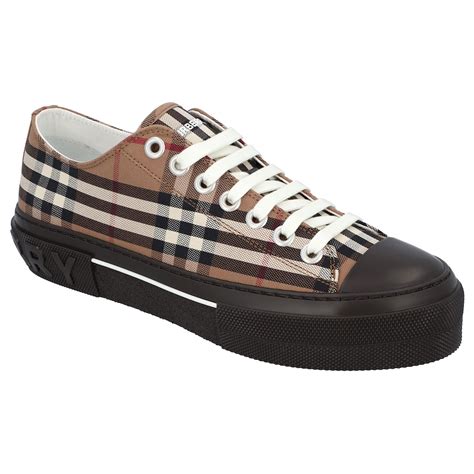 Burberry men jack check sneakers in brown cotton ref.604490 - Joli Closet