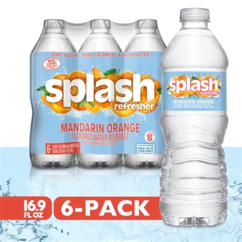 Splash Blast™ Mandarin Orange Flavored Bottled Water, 6 bottles / 16.9 ...