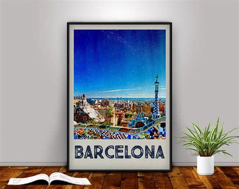 Barcelona Poster Barcelona Print Barcelona Travel Poster - Etsy