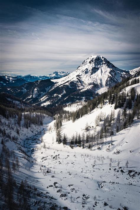 Mountain peak covered in snow 1270104 Stock Photo at Vecteezy