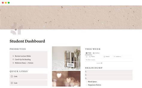 Student Dashboard Template by SimplifyWithBee | Notion Marketplace