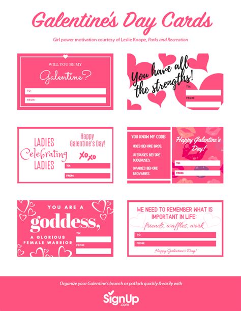 Free Printable Galentine's Day Cards | SignUp.com