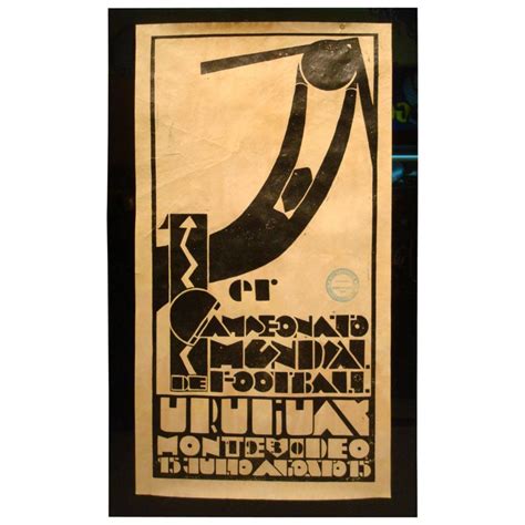 Official Uruguay 1930 F.I.F.A. World Cup Poster, Art Deco Football, Soccer For Sale at 1stDibs