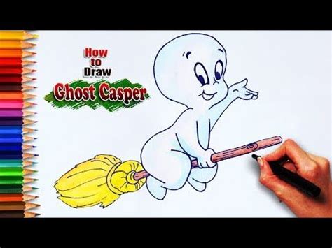 How to draw Ghost Casper | Ghost Casper Drawing | Easy drawing for kids | Easy drawings, Easy ...