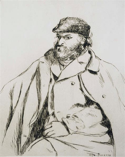 Portrait of Cezanne State I Drawing by Camille Pissarro - Fine Art America