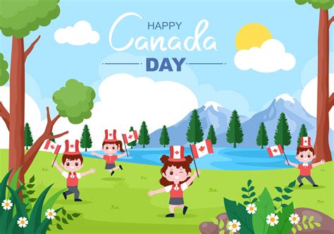 Happy Canada Day Celebration Illustration 2654128 Vector Art at Vecteezy