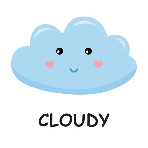 Premium Vector | Cloudy weather cartoon