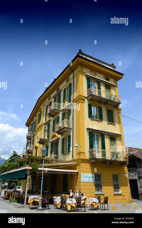 Varenna on Lake Como Italy Hotel Olivedo Stock Photo - Alamy