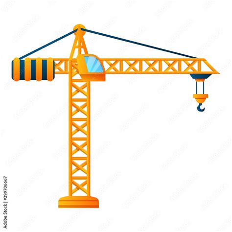 Construction crane icon. Cartoon of construction crane vector icon for ...