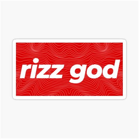 "Rizz God - TikTok (Red Background)" Sticker for Sale by garrettjordan | Redbubble