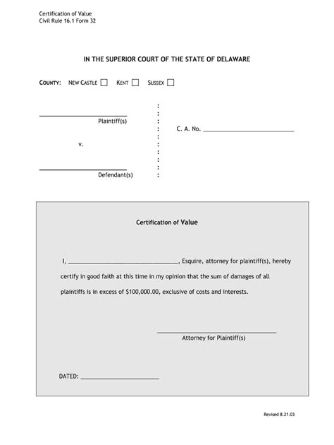 Delaware Court Rules Appendix of Forms Superior Court - Fill Out and ...