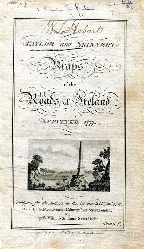 1778 Taylor & Skinner Antique Ireland Road Map 5152 Moynalty Bailieborough Kingscourt Shercock ...