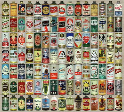 Vintage Beer Can Collection Photograph by Max Huber