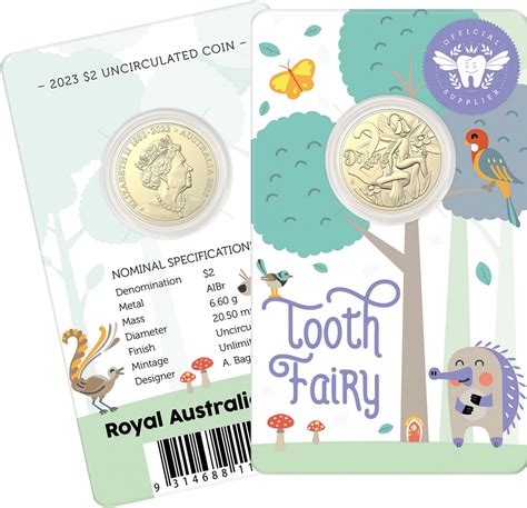 2023 Tooth Fairy $2 Uncirculated Coin in Card - The Purple Penny