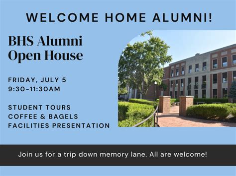 Join us for an Alumni Open House — Bexley Education Foundation