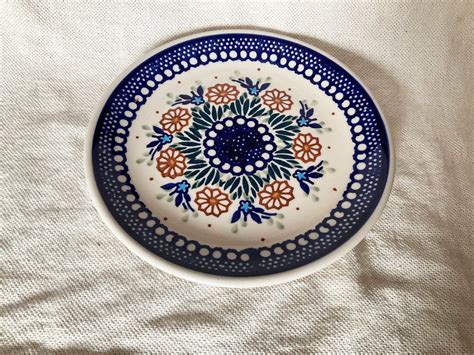 Boleslawiec Unikat Polish Pottery Side Plate, Hand Painted - Etsy