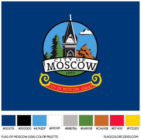 Moscow (City, USA) flag color codes