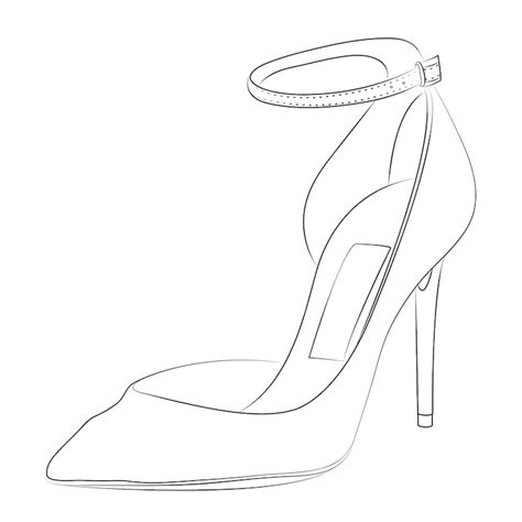 Premium Vector | High heels Outline style vector design element illustration