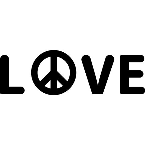 Love With Peace Symbol Vector SVG Icon - SVG Repo