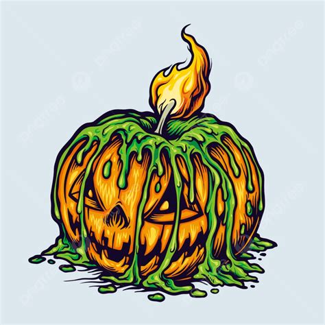 Spooky Halloween Scary Pumpkins Candle Light For Clothing Line ...