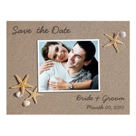 Beach Theme Save the Date Photo Postcards | Zazzle.com