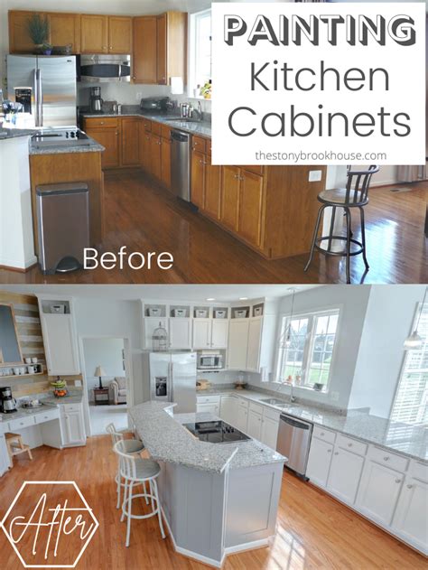 Painting Kitchen Cabinets - Before & After | The Stonybrook House