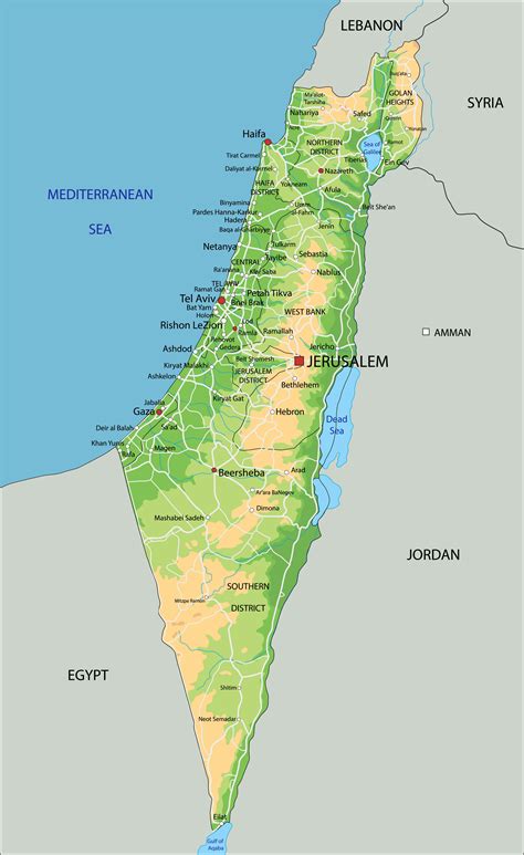 Israel Map - Guide of the World