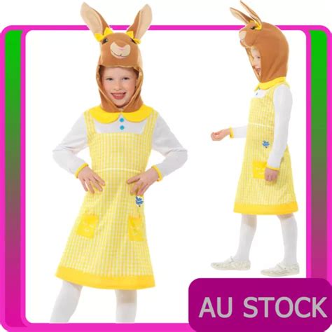 LICENSED GIRLS PETER Rabbit Cottontail Costume Book Week Kids Child ...