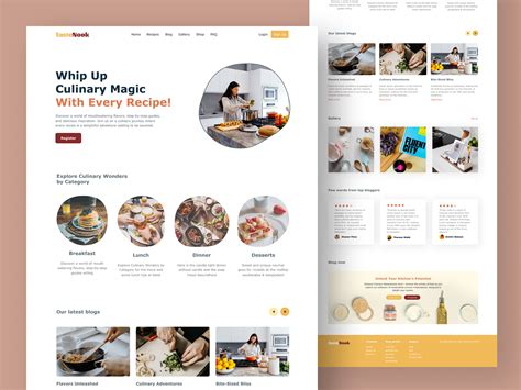 Cooking Blog Website Landing Page Design by Naim Talukder on Dribbble