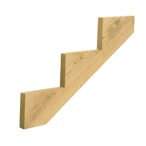 3-Step Pressure-Treated Pine Stair Stringer-106069 - The Home Depot