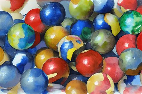 Watercolor Marbles Painting · Creative Fabrica