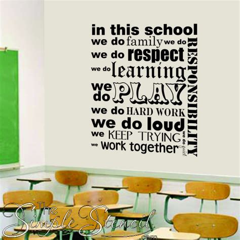 In This School We Do | School wall art, School hallways, Educational wall decals