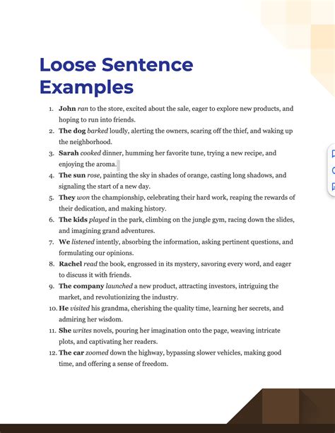 Loose Sentence - 99+ Examples, How to Identify, PDF, Tips